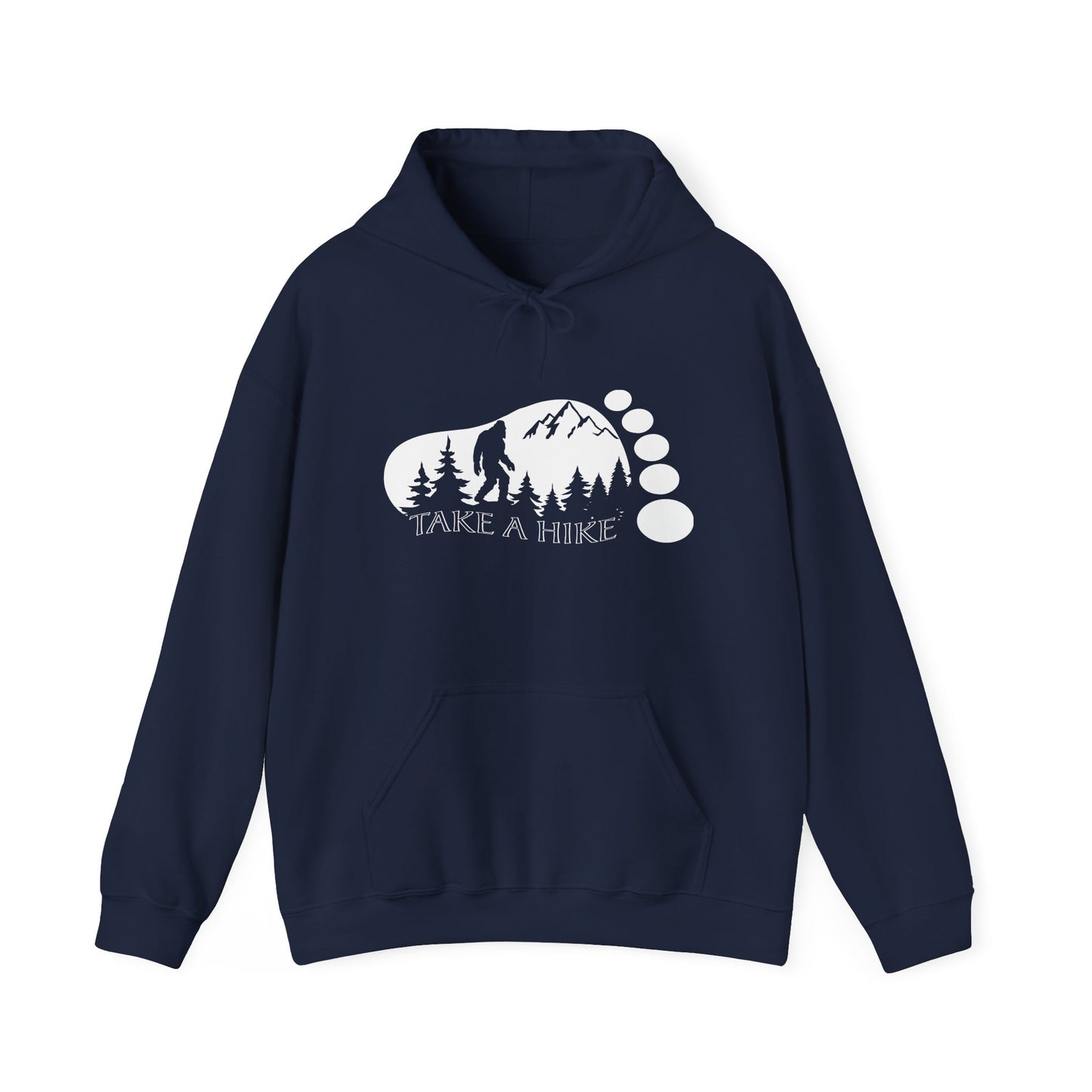 Bigfoot Take A Hike Hoodie - Trail Graphic