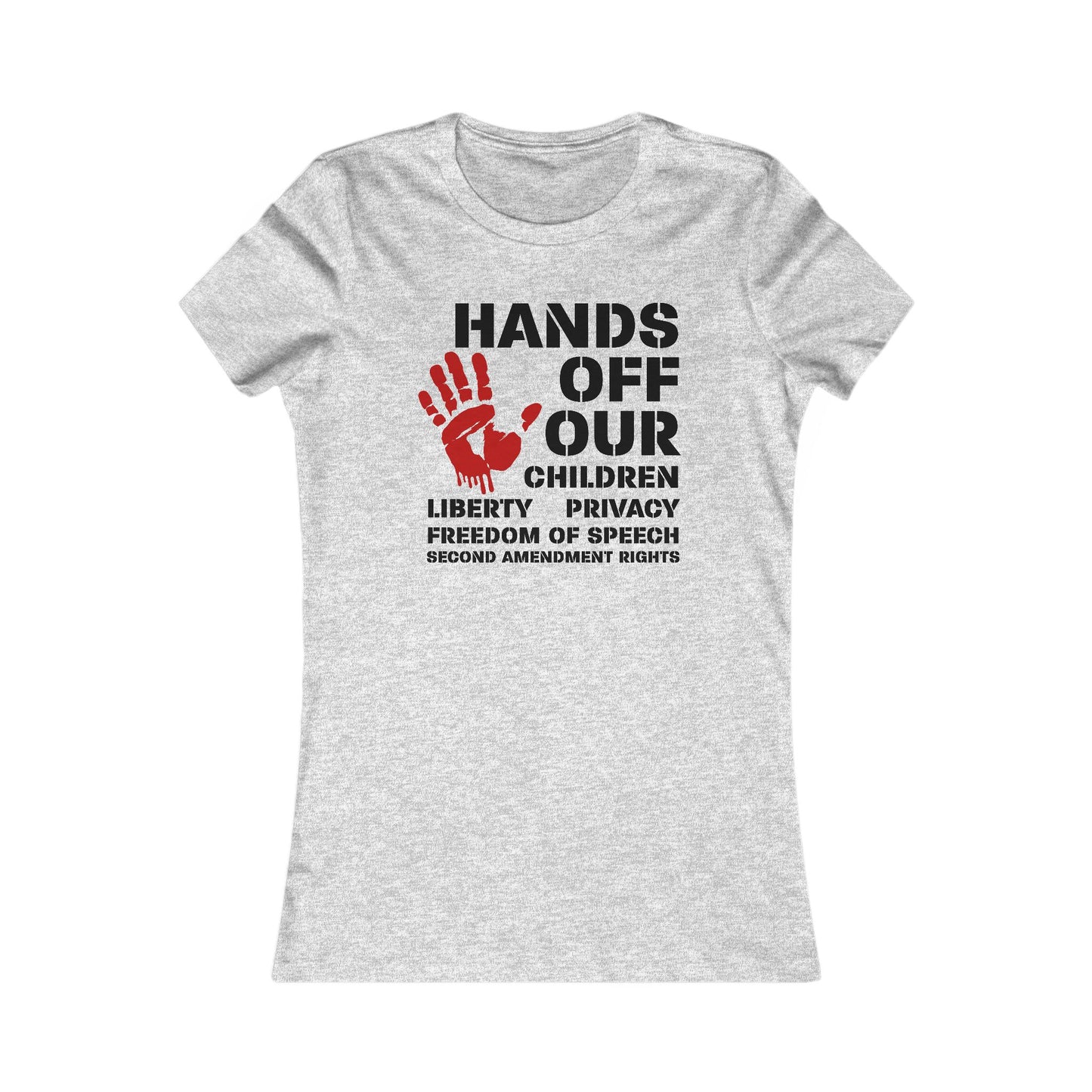 Hands Off Our Children Graphic Women's T-Shirt