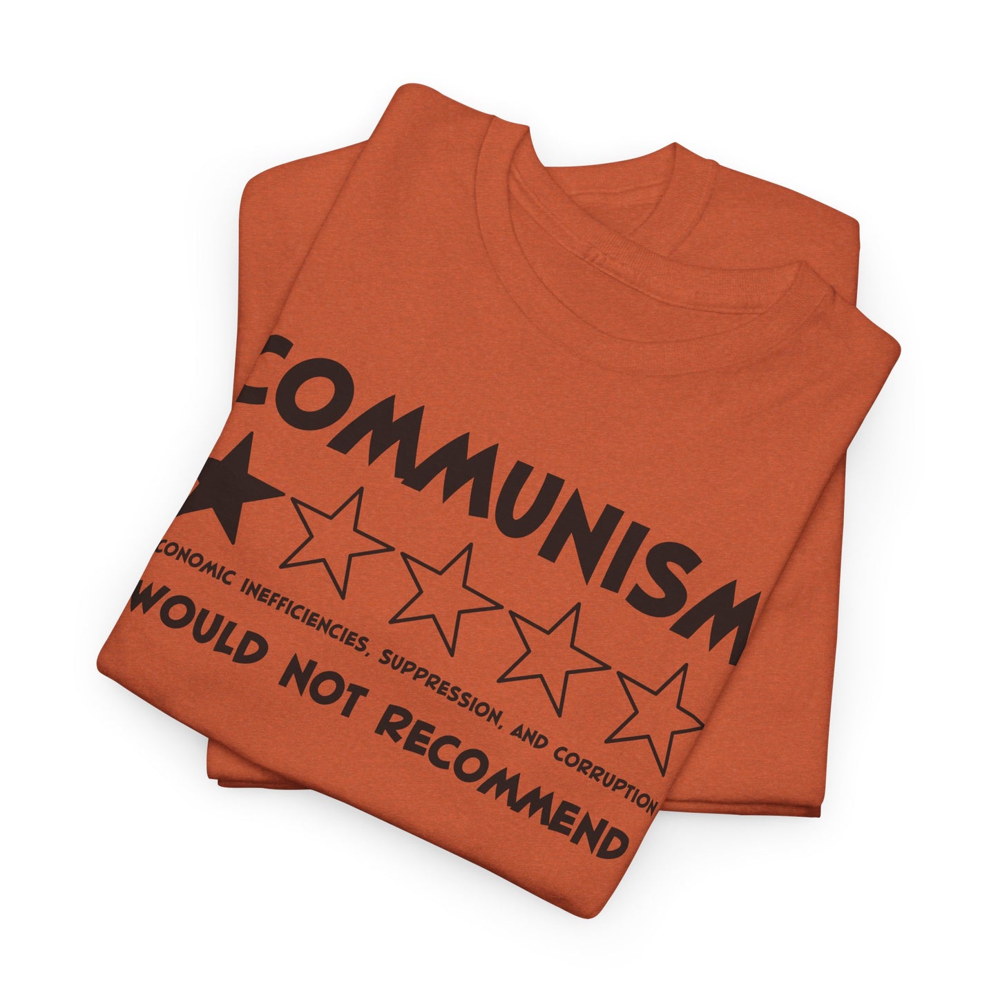 Communism 1-Star Rating T-Shirt - Funny Political Review Tee