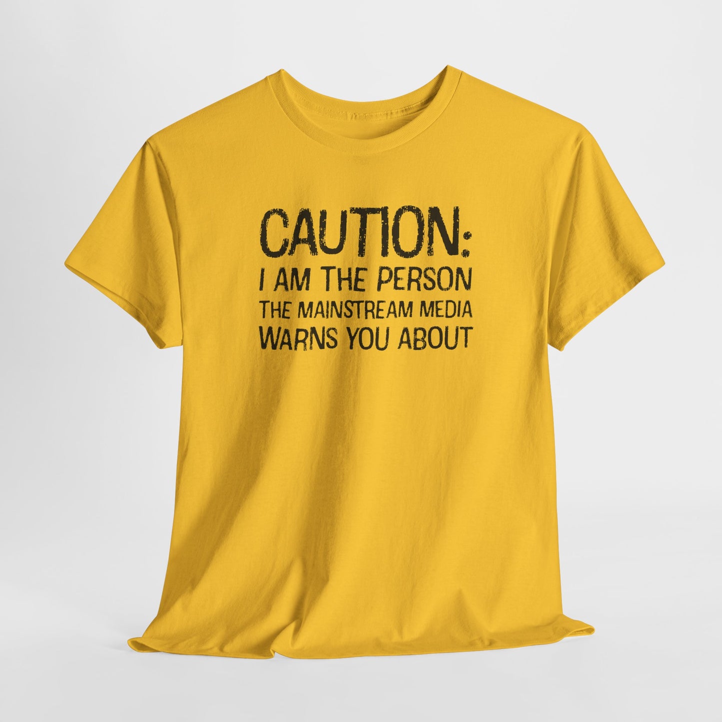 Caution Media Warning T-Shirt - Rebel Graphic Tee