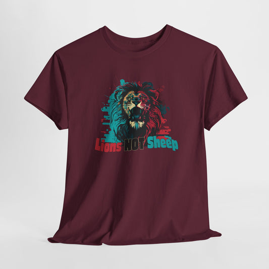 Lions Not Sheep T-Shirt - Lion Head Graphic Tee