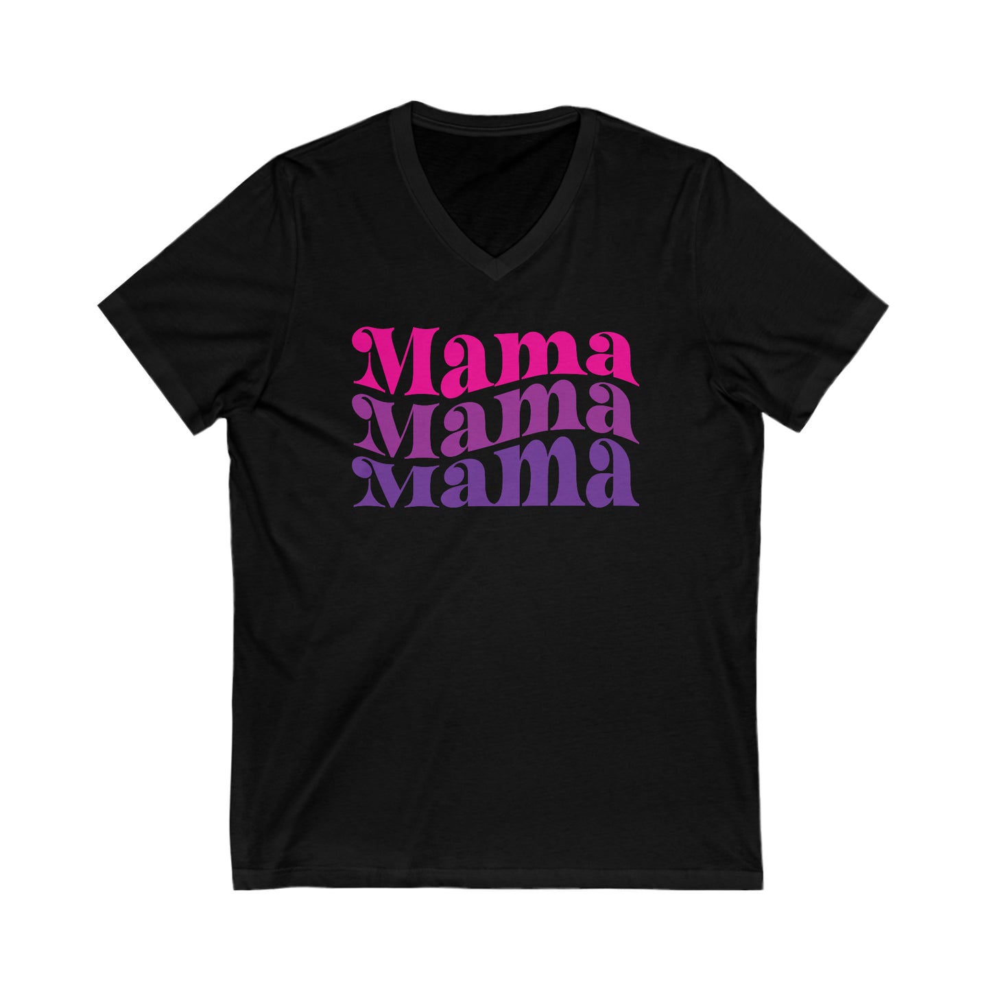 Mama Retro V-neck Tee - Nostalgic Mom Charm