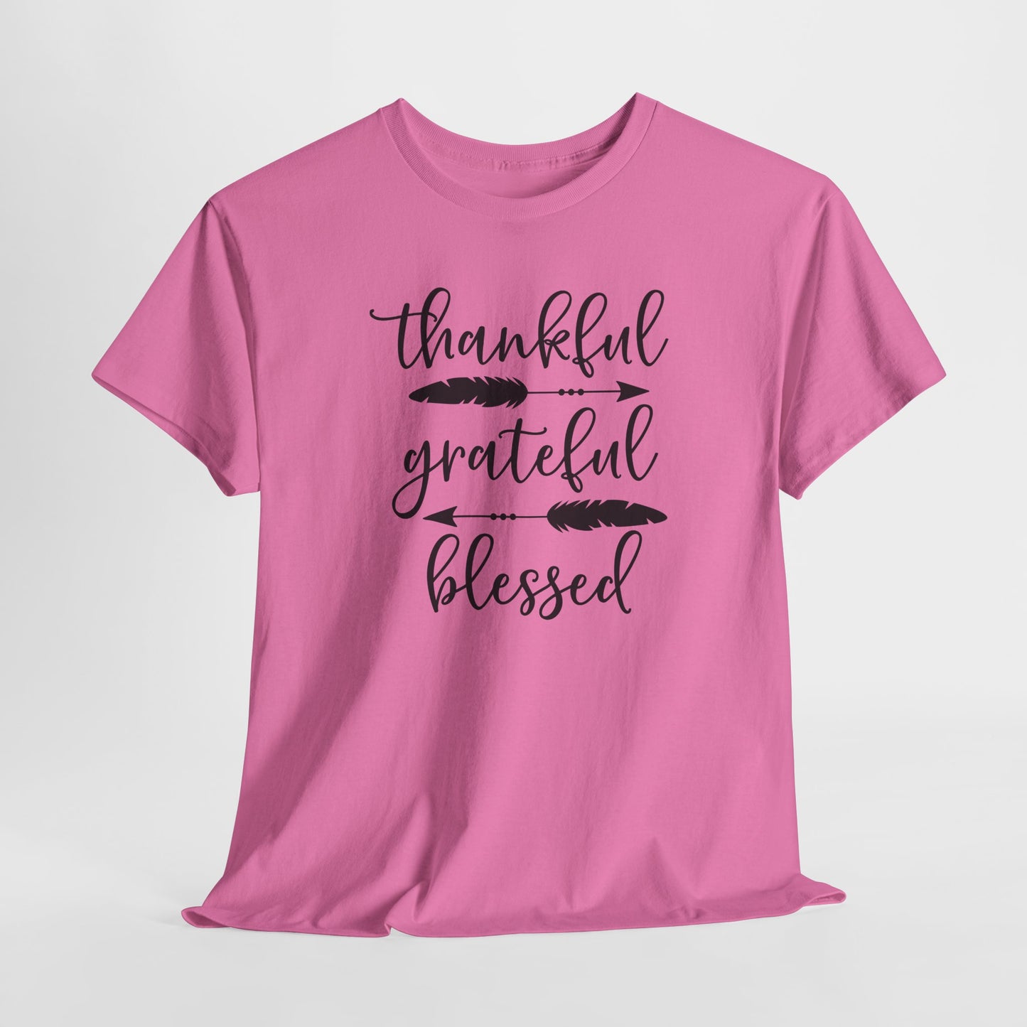 Thankful Grateful Blessed T-Shirt - Inspirational Graphic Tee