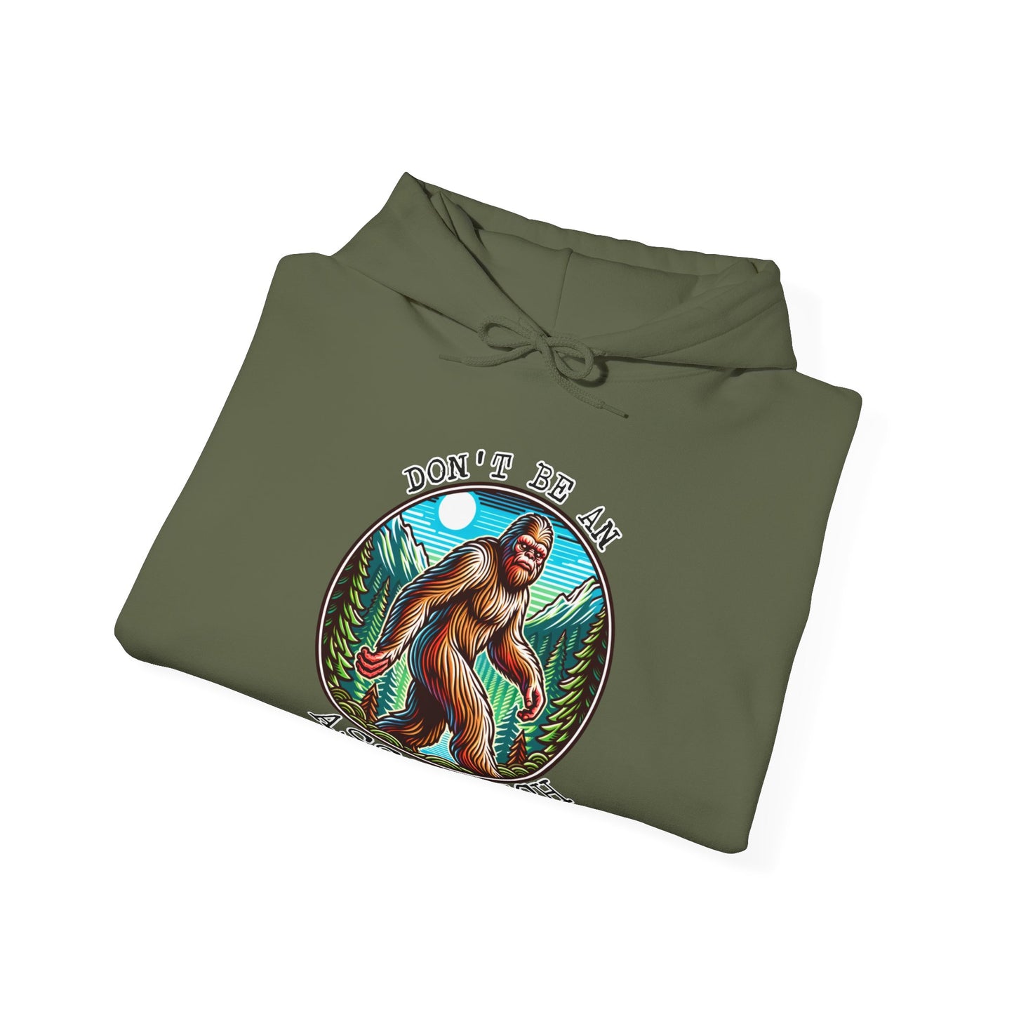 Bigfoot Assquatch Hoodie - Don't Be a Jerk Design