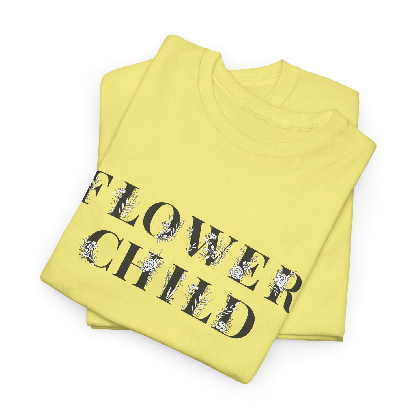 Flower Child T-Shirt - Floral Font Hippie Design