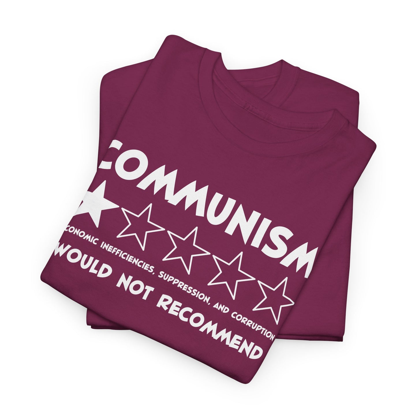 Communism 1-Star Rating T-Shirt - Funny Political Review Tee
