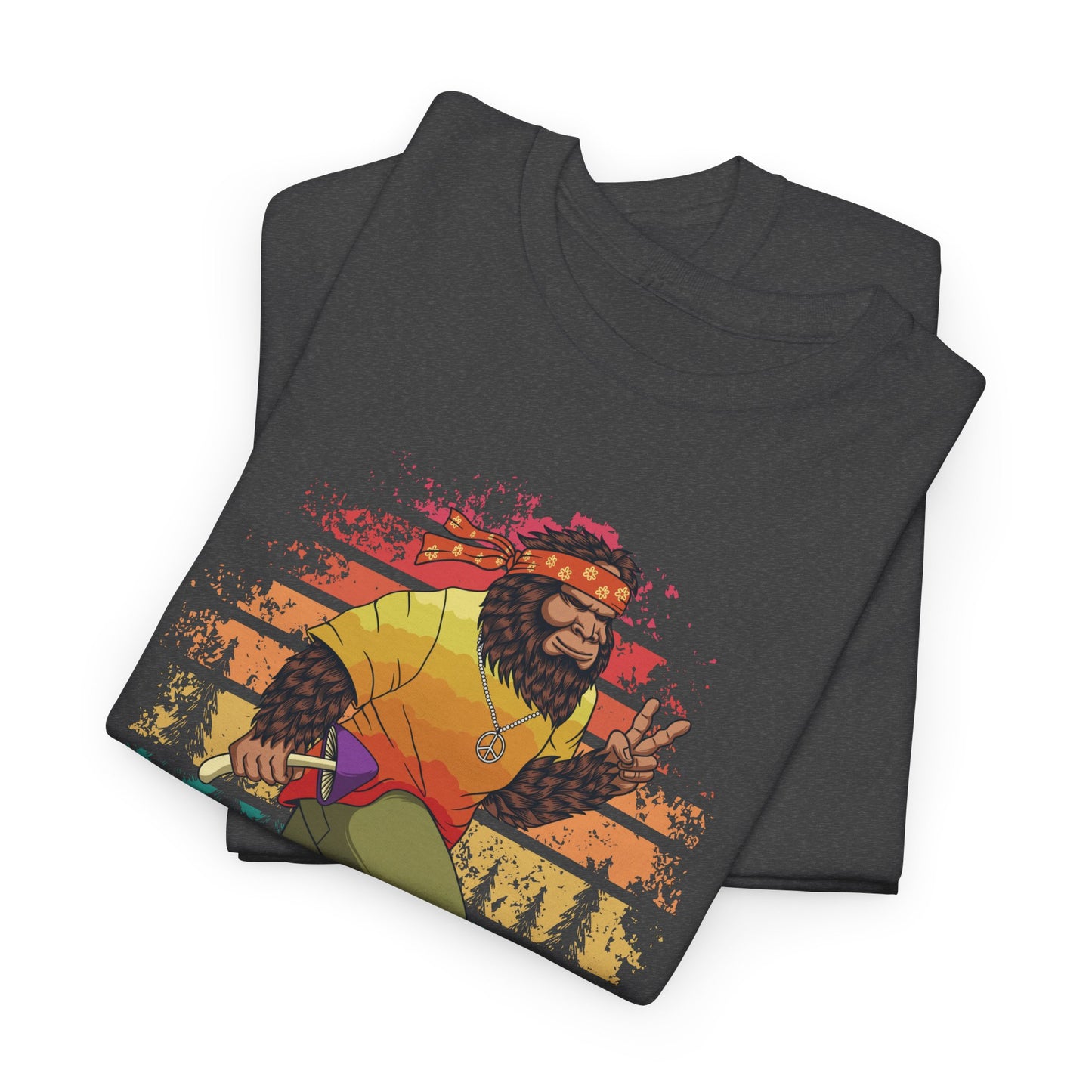 Hippie Bigfoot T-Shirt - Funny Sasquatch Design