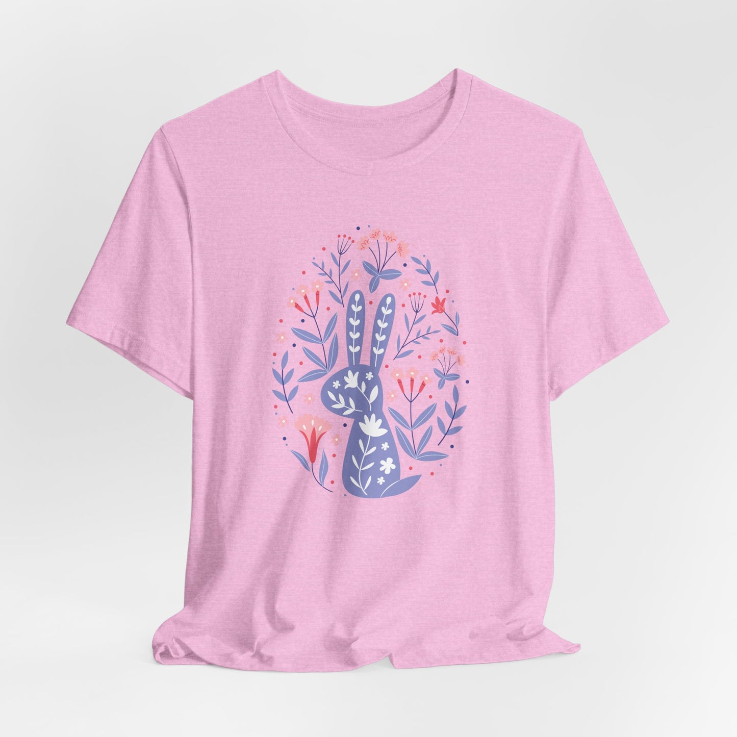 Egg Bunny Floral T-Shirt - Spring Graphic Tee