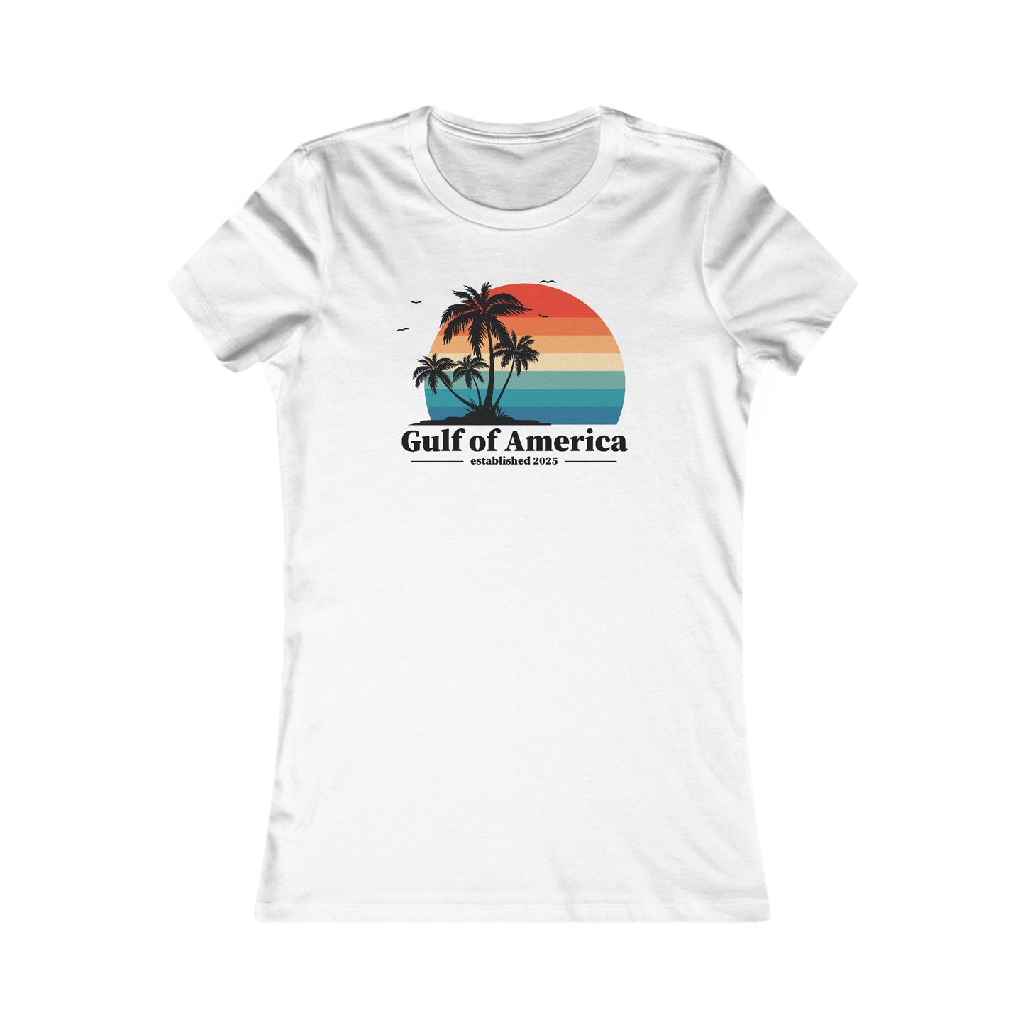 Gulf of America 2025 Rebel Sunset Tee - Retro Beach Vibe T-Shirt