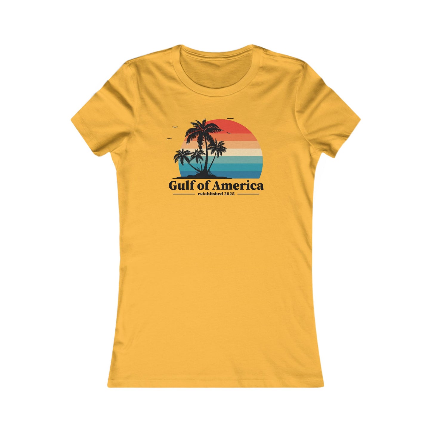 Gulf of America 2025 Rebel Sunset Tee - Retro Beach Vibe T-Shirt