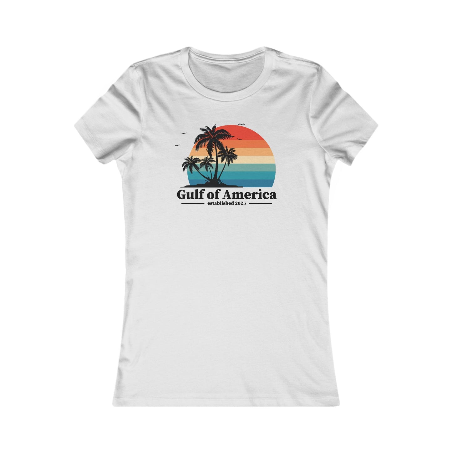 Gulf of America 2025 Rebel Sunset Tee - Retro Beach Vibe T-Shirt