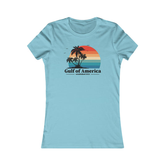 Gulf of America 2025 Rebel Sunset Tee - Retro Beach Vibe T-Shirt