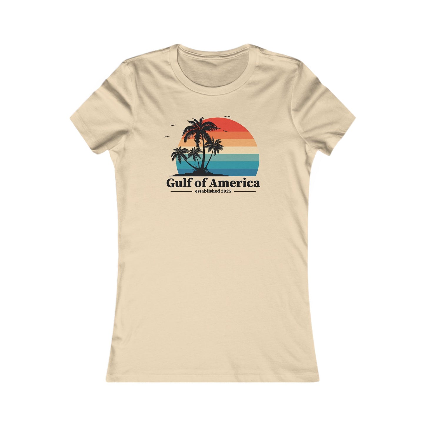 Gulf of America 2025 Rebel Sunset Tee - Retro Beach Vibe T-Shirt