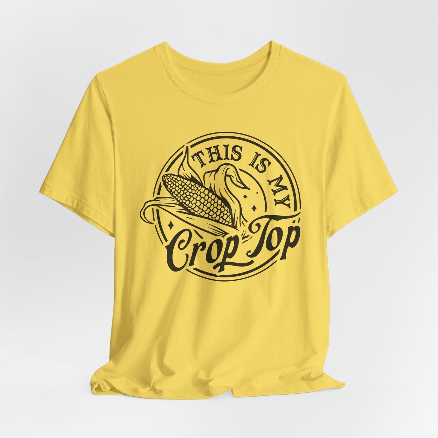 This Is My Crop Top T-Shirt - Corn Pun Graphic
