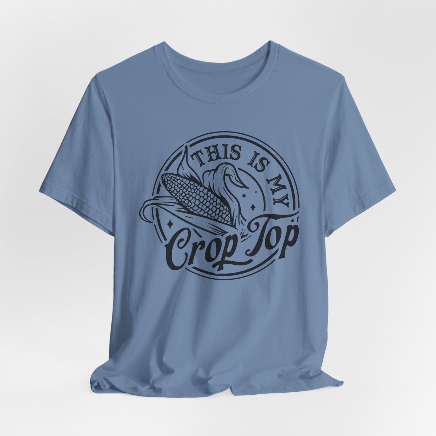 This Is My Crop Top T-Shirt - Corn Pun Graphic