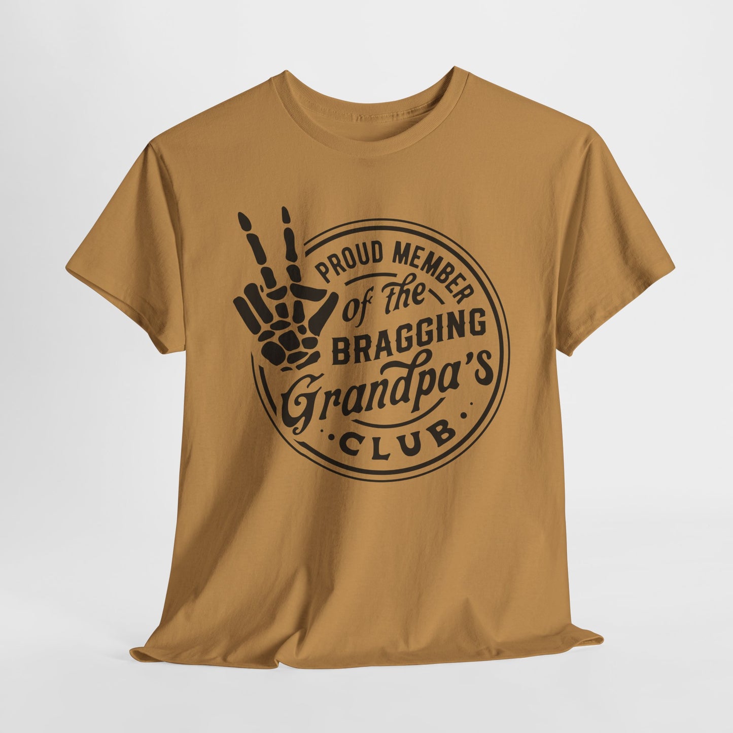 Bragging Grandpa's Club Tee - Skeleton Peace Sign