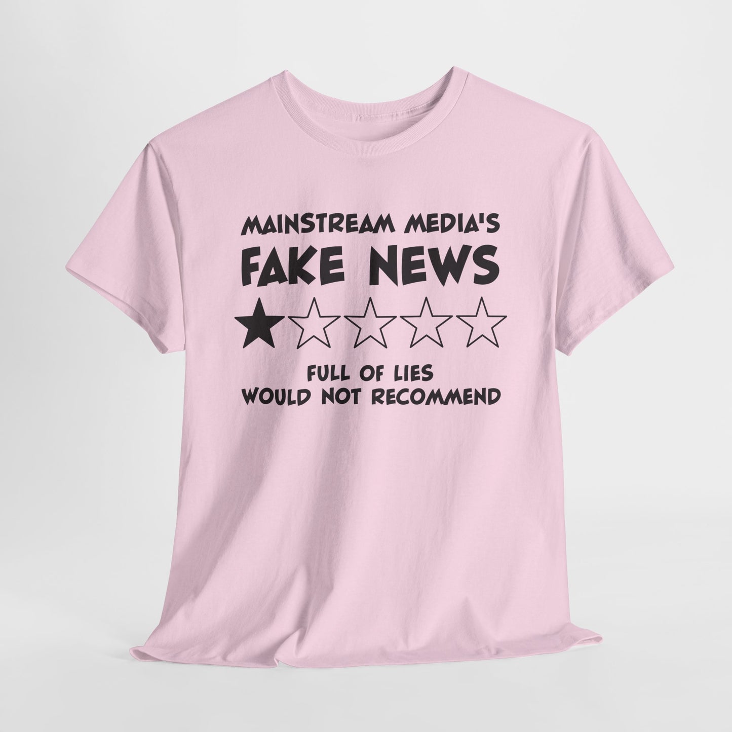 Fake News Review Tee - Mainstream Media 1-Star T-Shirt