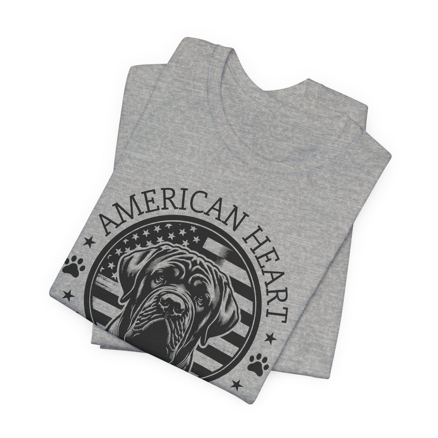 American Heart Mastiff Soul Patriotic T-Shirt