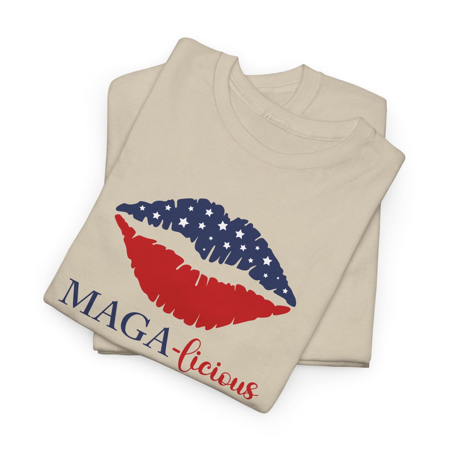 MAGA-licious T-Shirt - Patriotic Lips Graphic Tee