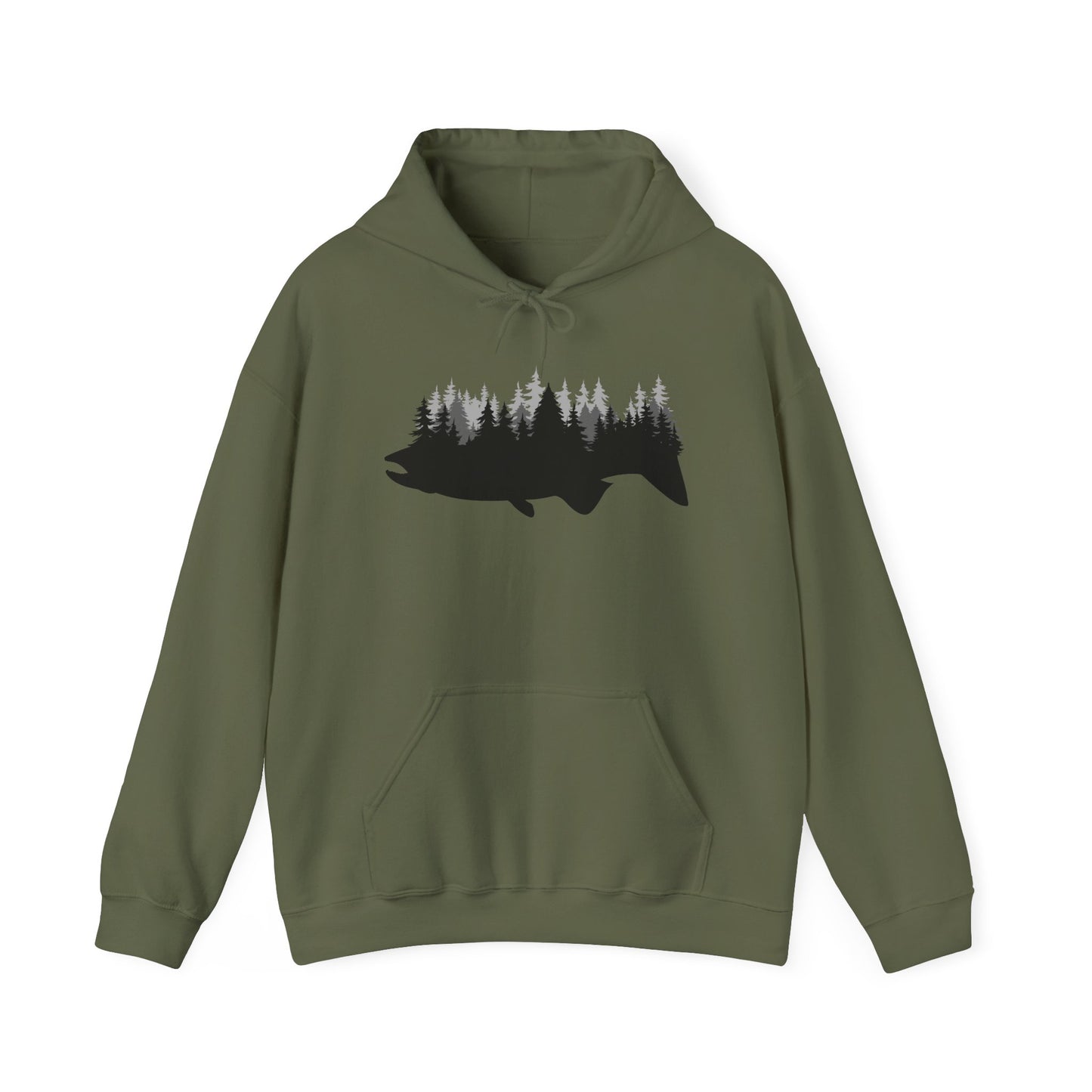 Forest Fish Silhouette Hoodie