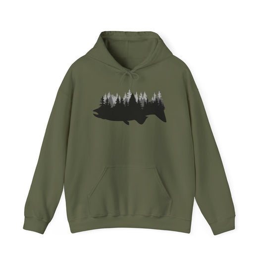 Forest Fish Silhouette Hoodie