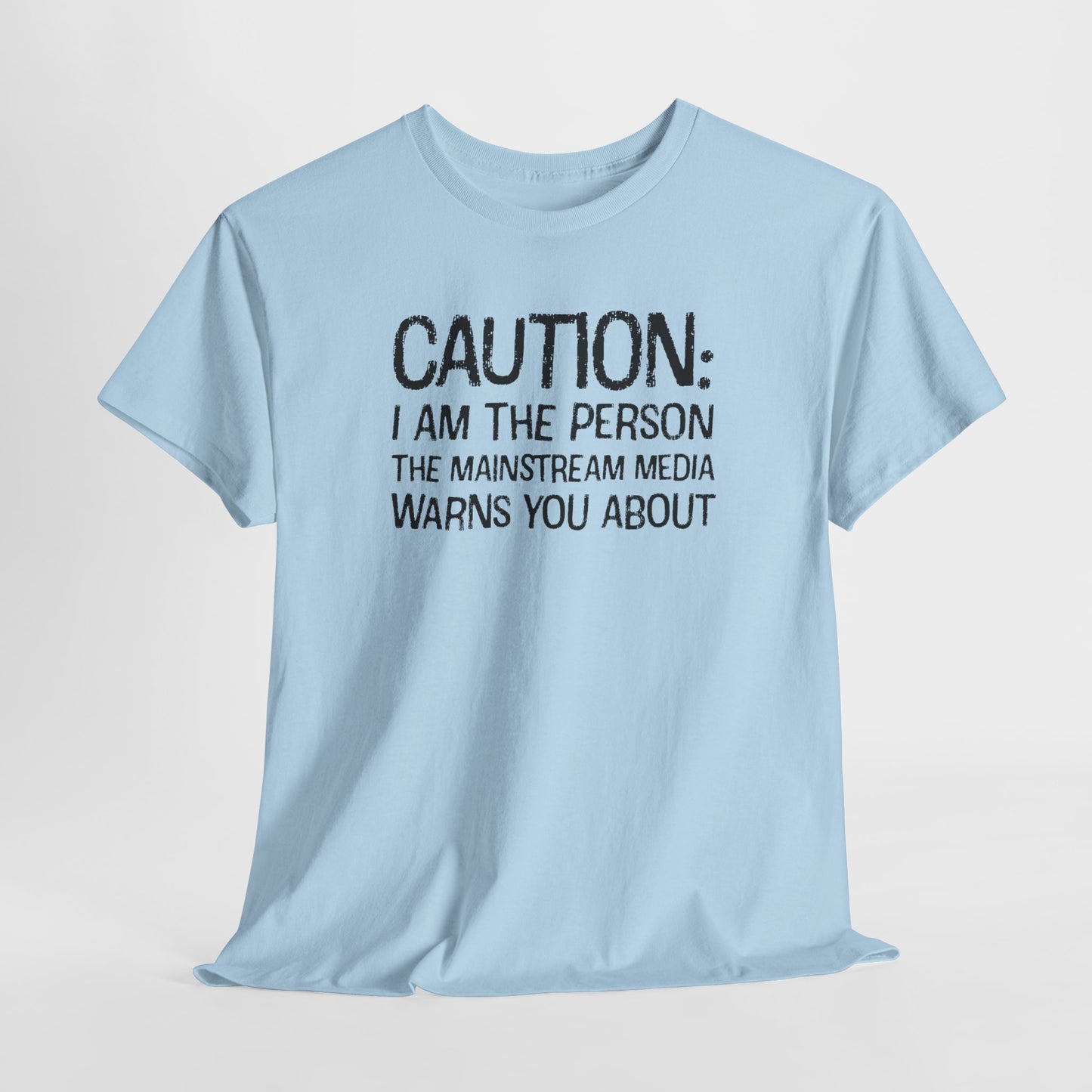 Caution Media Warning T-Shirt - Rebel Graphic Tee