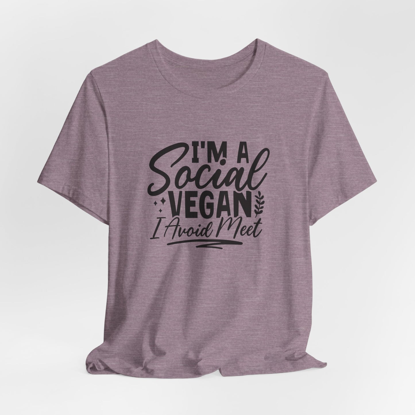 I'm a Social Social Vegan T-Shirt - Funny Pun Graphic Tee