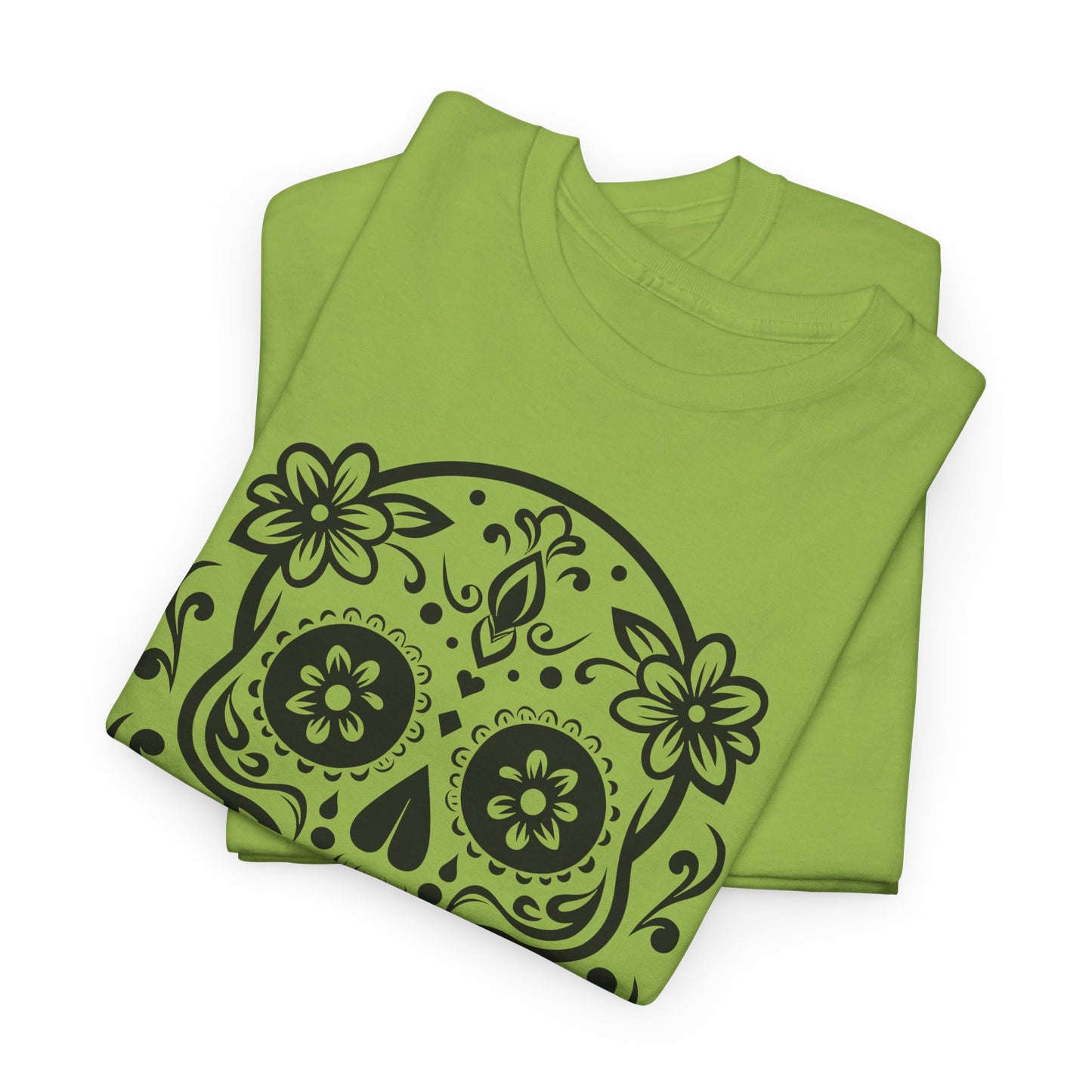 Black Sugar Skull T-Shirt - Day Of The Dead Graphic Tee