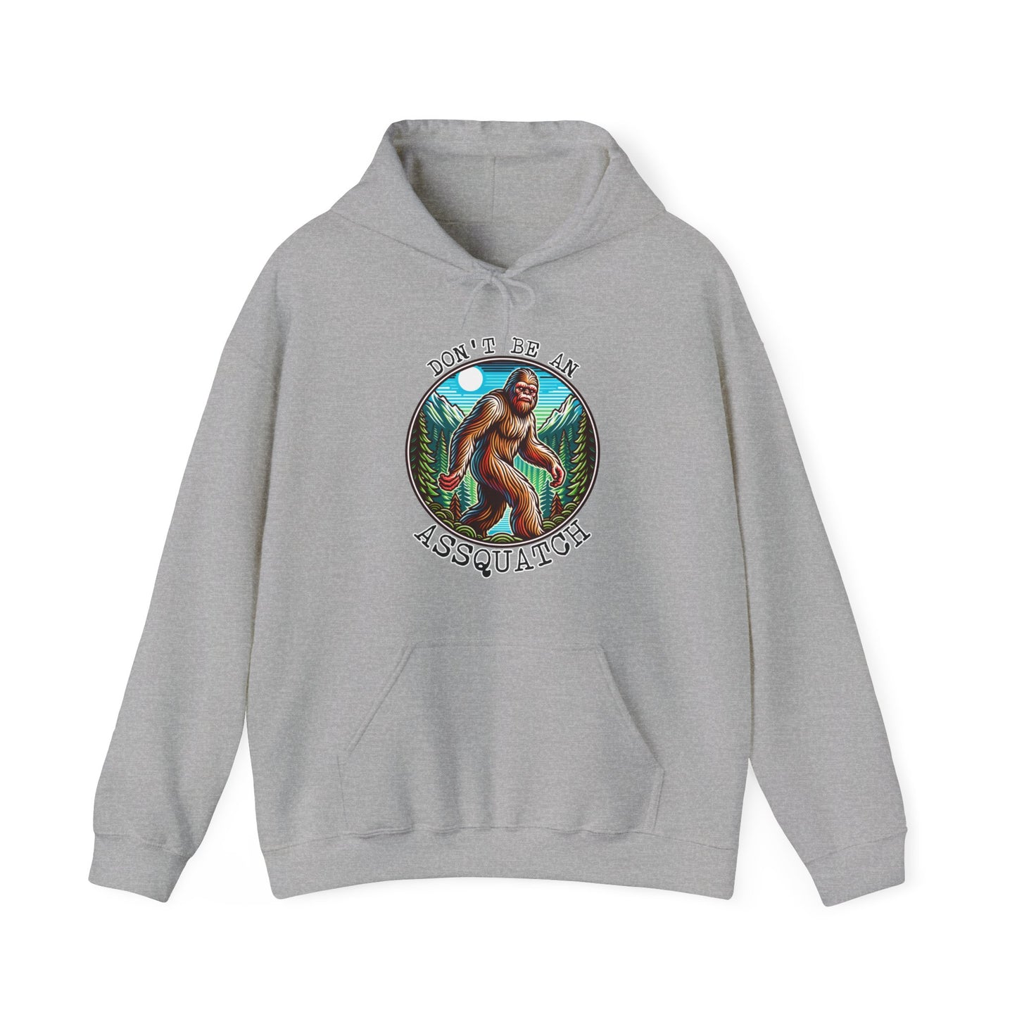 Bigfoot Assquatch Hoodie - Don't Be a Jerk Design