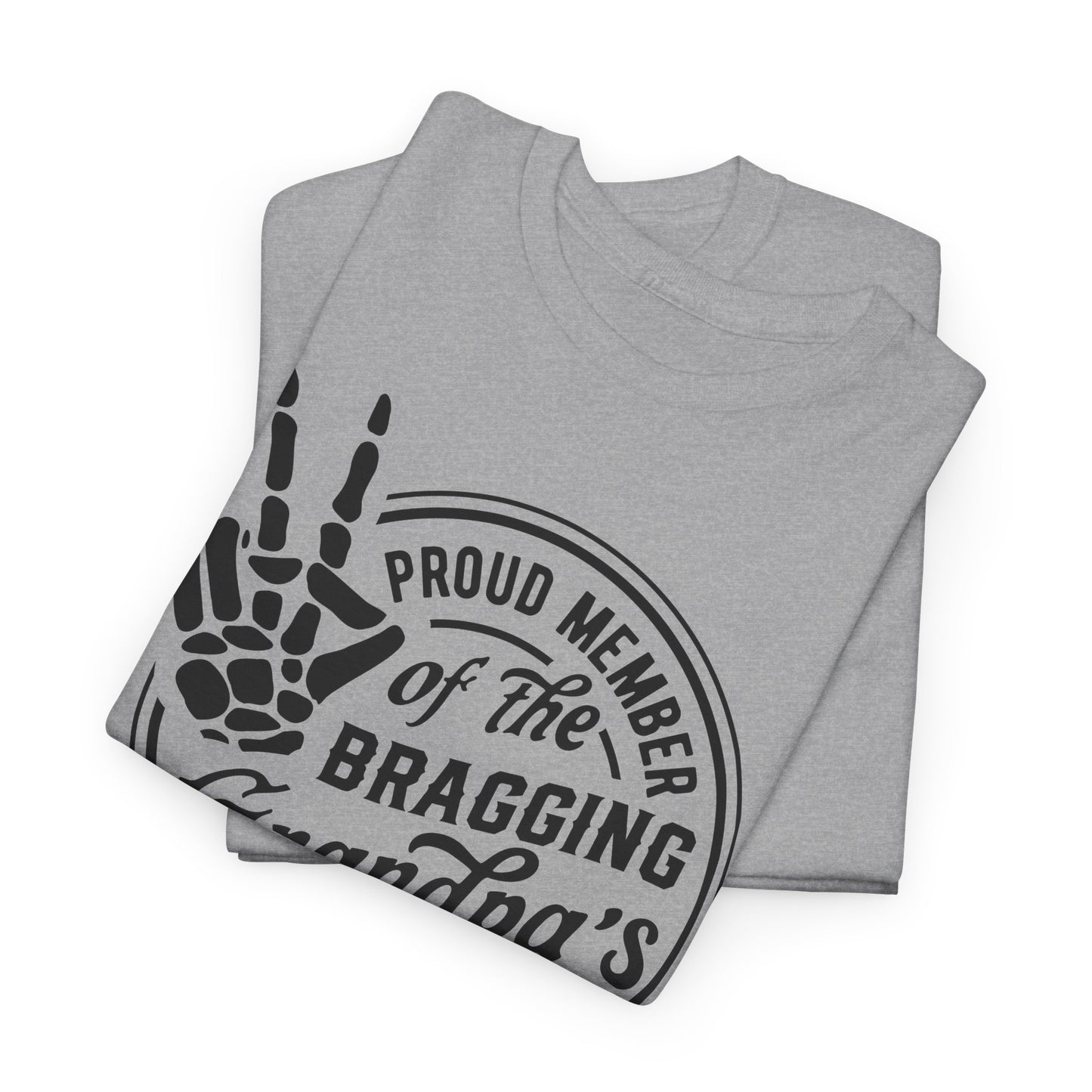 Bragging Grandpa's Club Tee - Skeleton Peace Sign