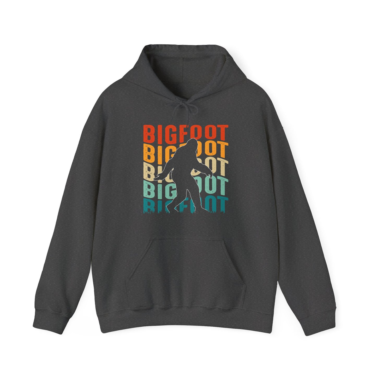 Bigfoot Silhouette Hoodie - Cryptid Outline Design