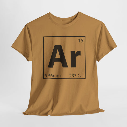 Element AR-15 Periodic Table T-Shirt - 5.56mm Gun Design