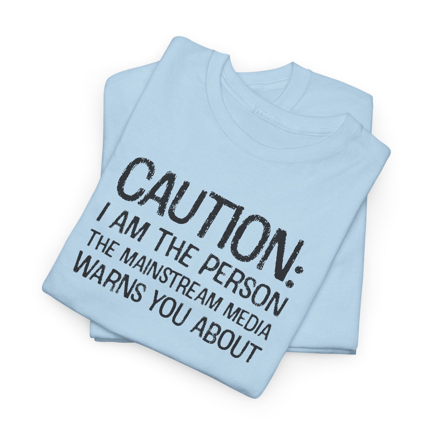 Caution Media Warning T-Shirt - Rebel Graphic Tee