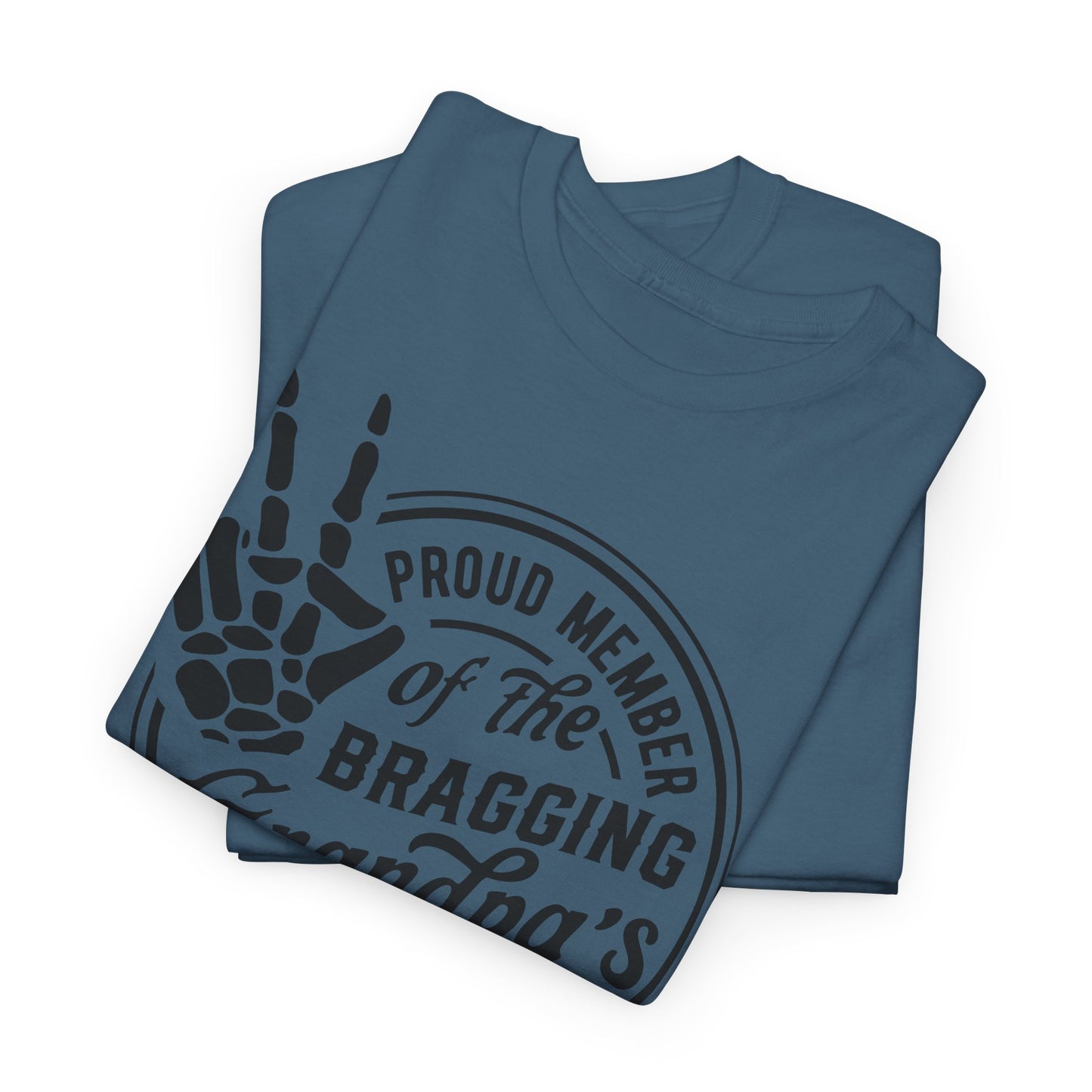 Bragging Grandpa's Club Tee - Skeleton Peace Sign