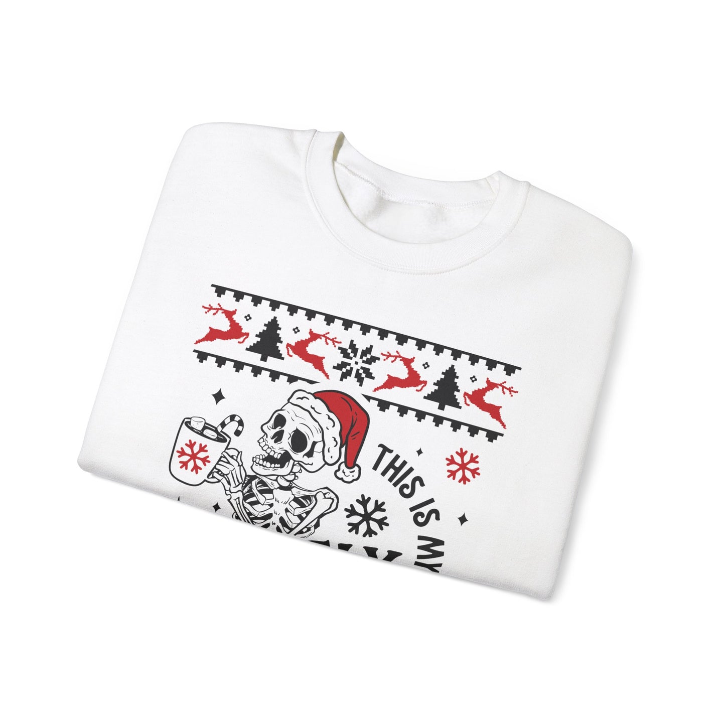 Festive Skeleton Ugly Sweater Sweatshirt