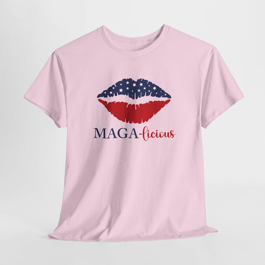 MAGA-licious T-Shirt - Patriotic Lips Graphic Tee