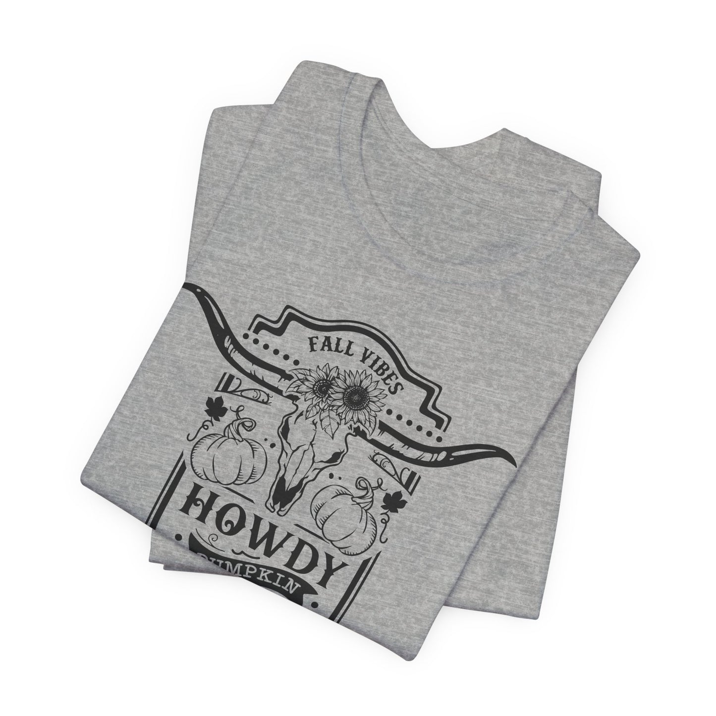 Fall Vibes Howdy Pumpkin T-Shirt - BoHo Autumn Tee