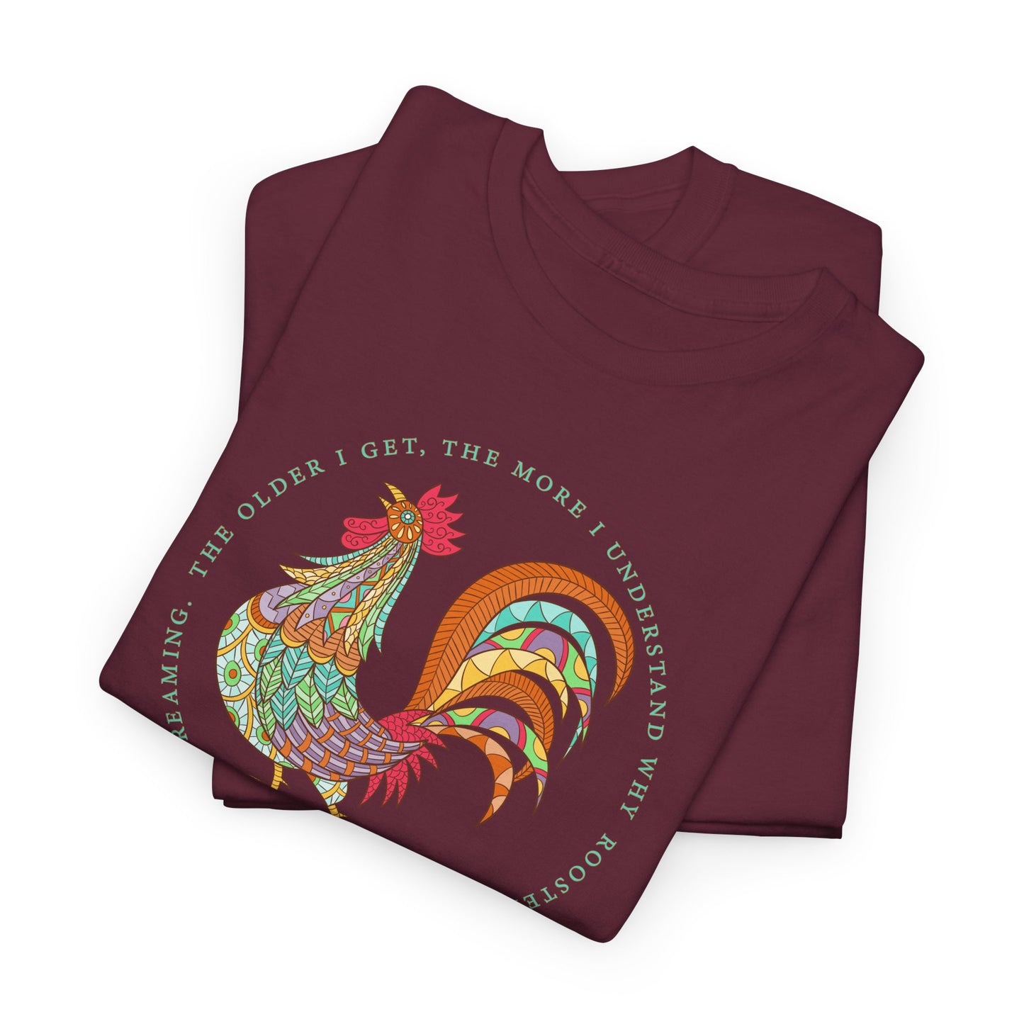 Rooster Scream T-Shirt - Funny Aging Tee