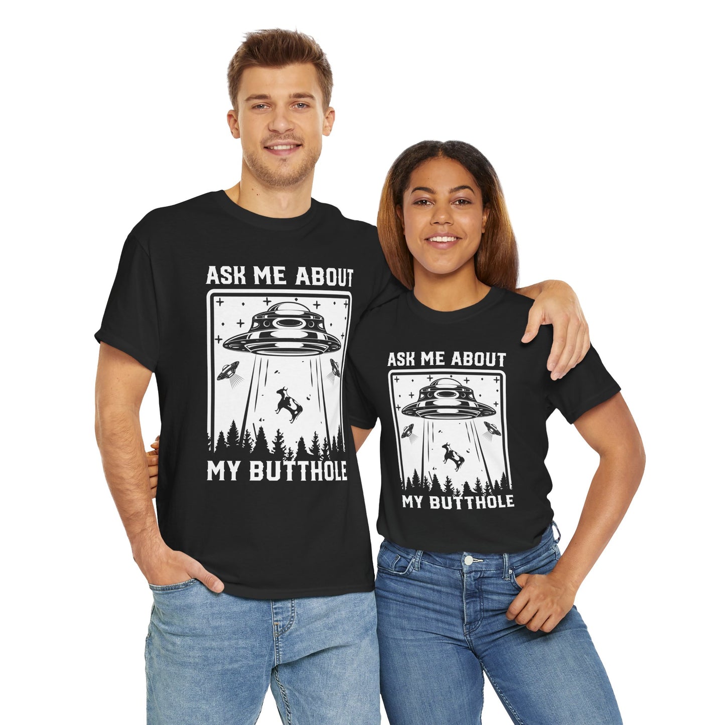 UFO Cow Abduction T-Shirt - Funny Probe Design