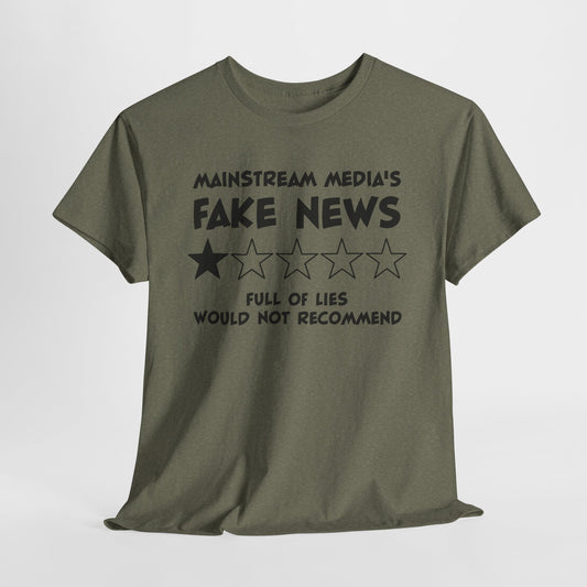Fake News Review Tee - Mainstream Media 1-Star T-Shirt