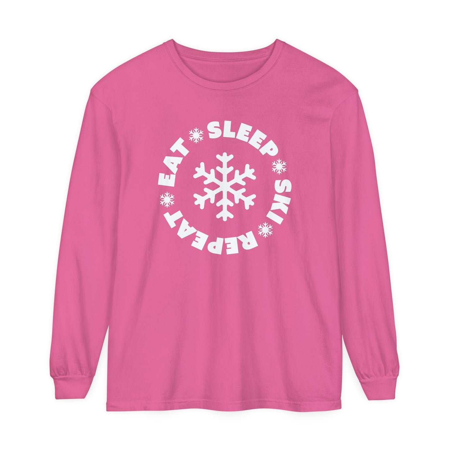Eat Sleep Ski Repeat Long Sleeve T-Shirt