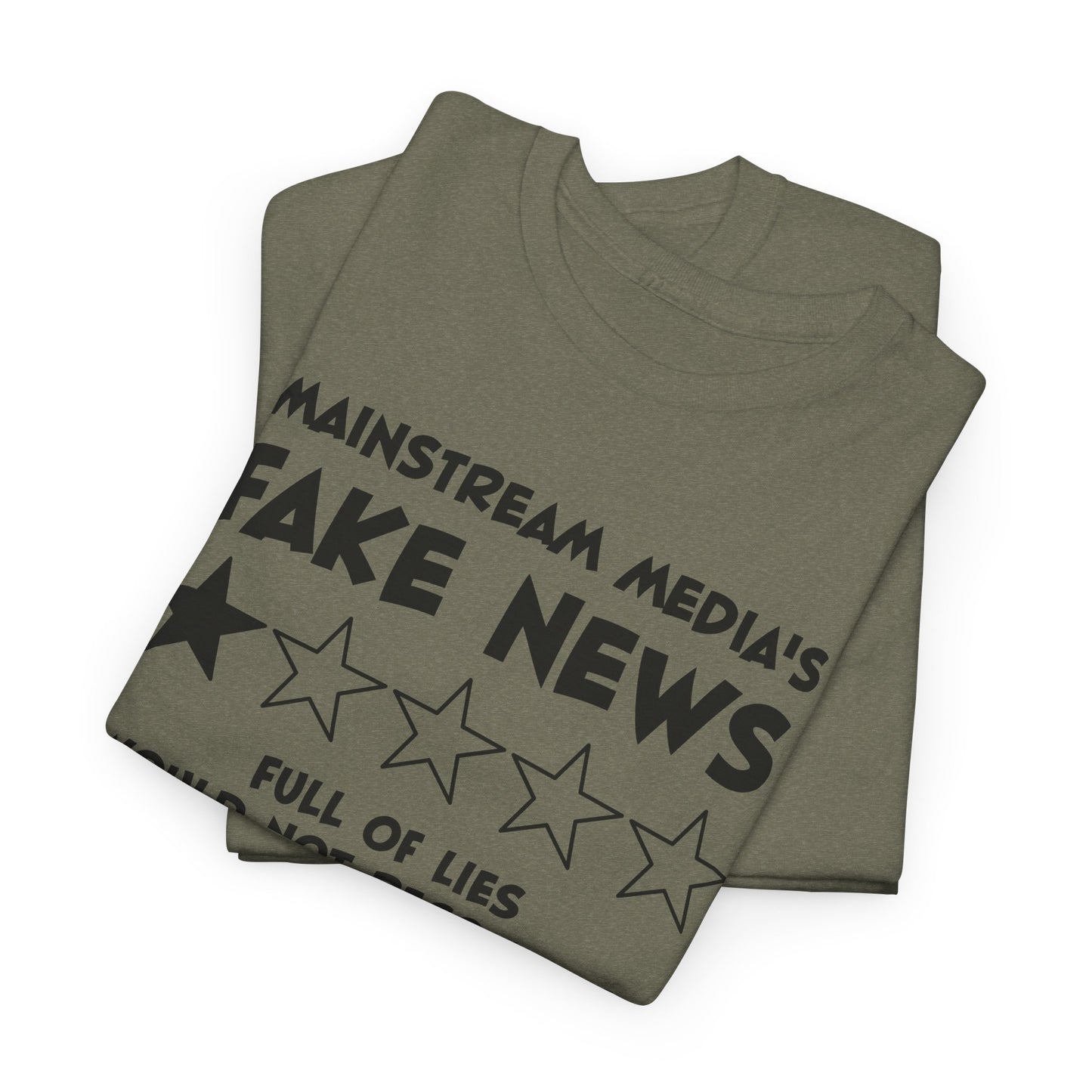 Fake News Review Tee - Mainstream Media 1-Star T-Shirt