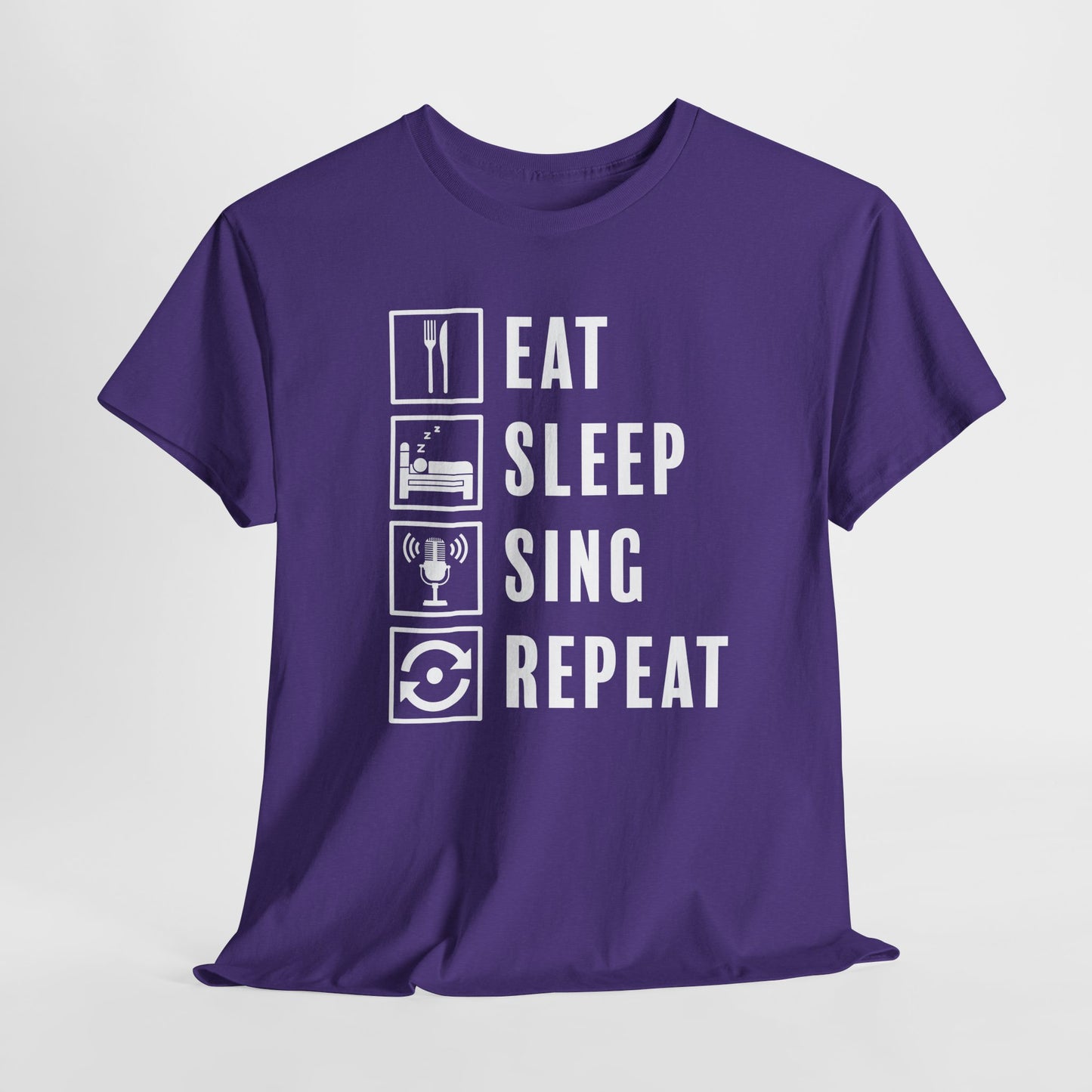 Eat Sleep Sing Repeat T-Shirt - Music Vibe