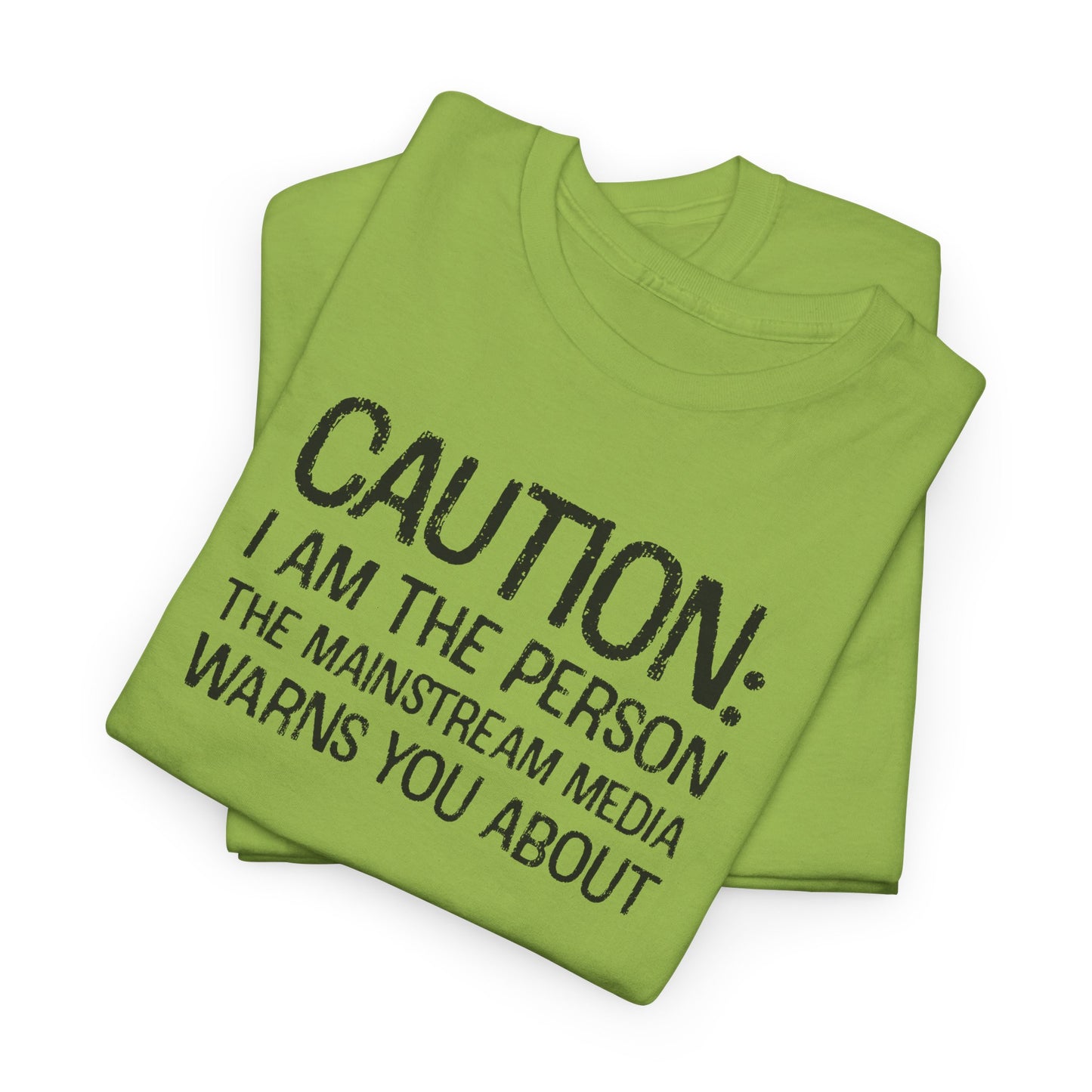 Caution Media Warning T-Shirt - Rebel Graphic Tee