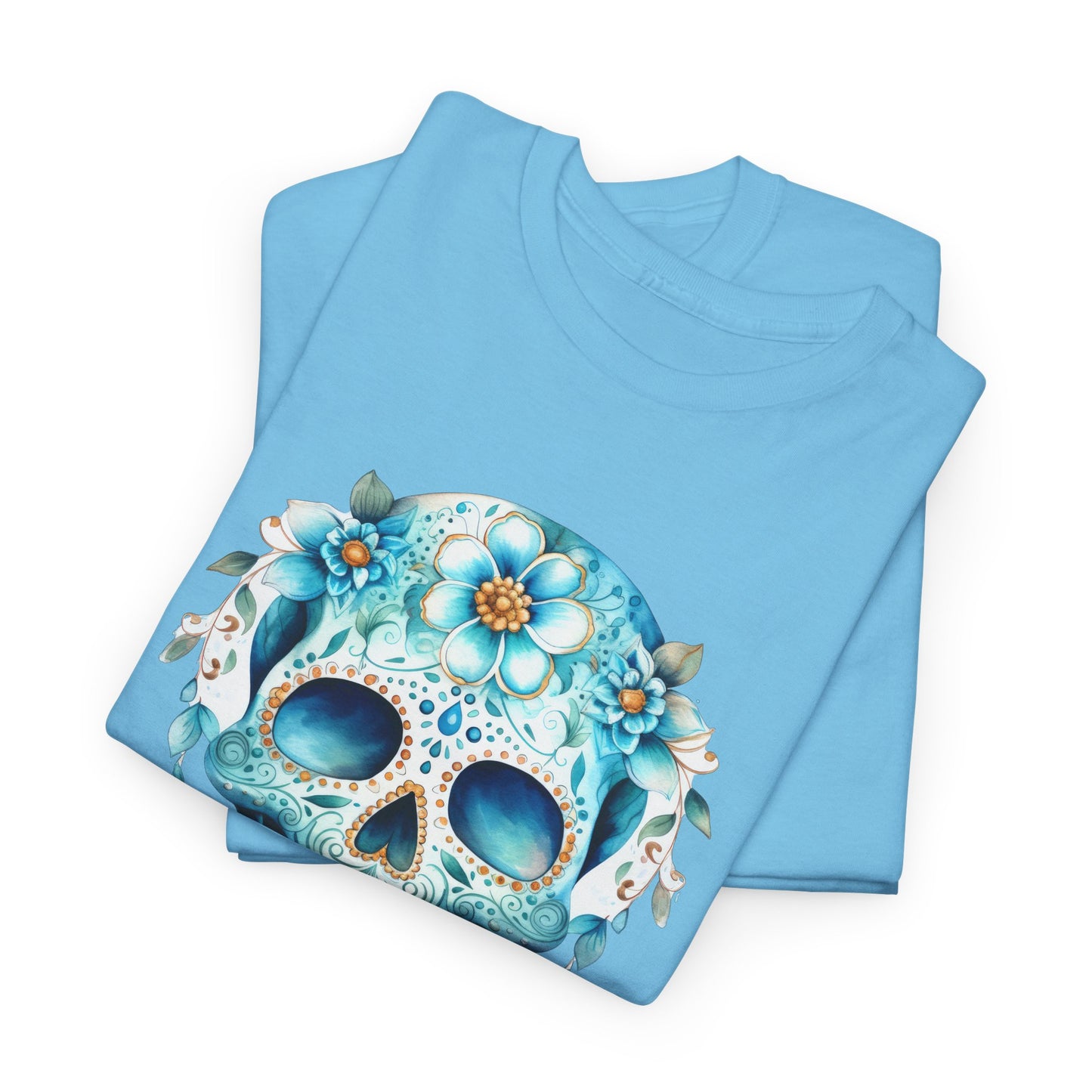 Vibrant Sugar Skull T-Shirt - Day of the Dead Tee