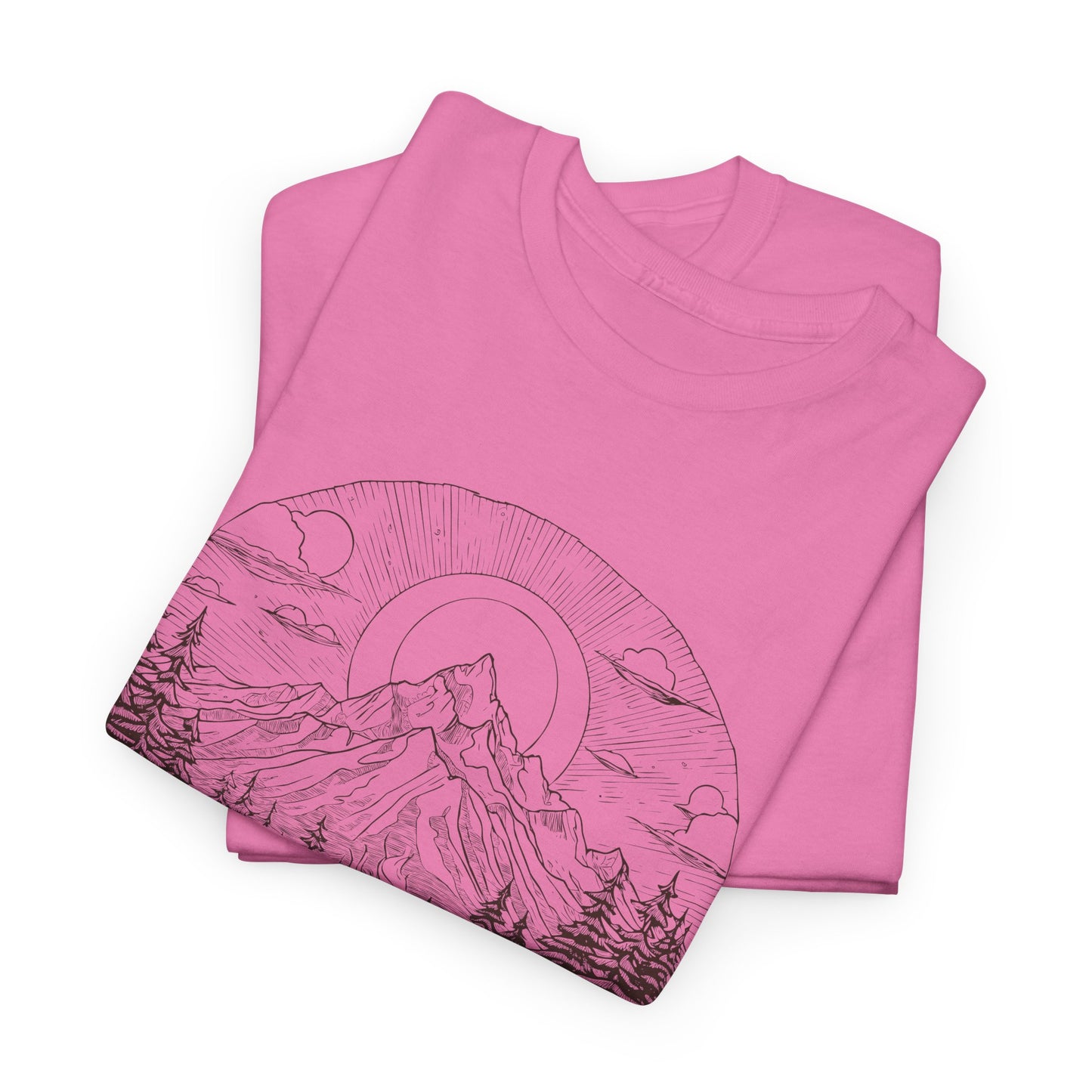 Campfire Mountain Scene T-Shirt