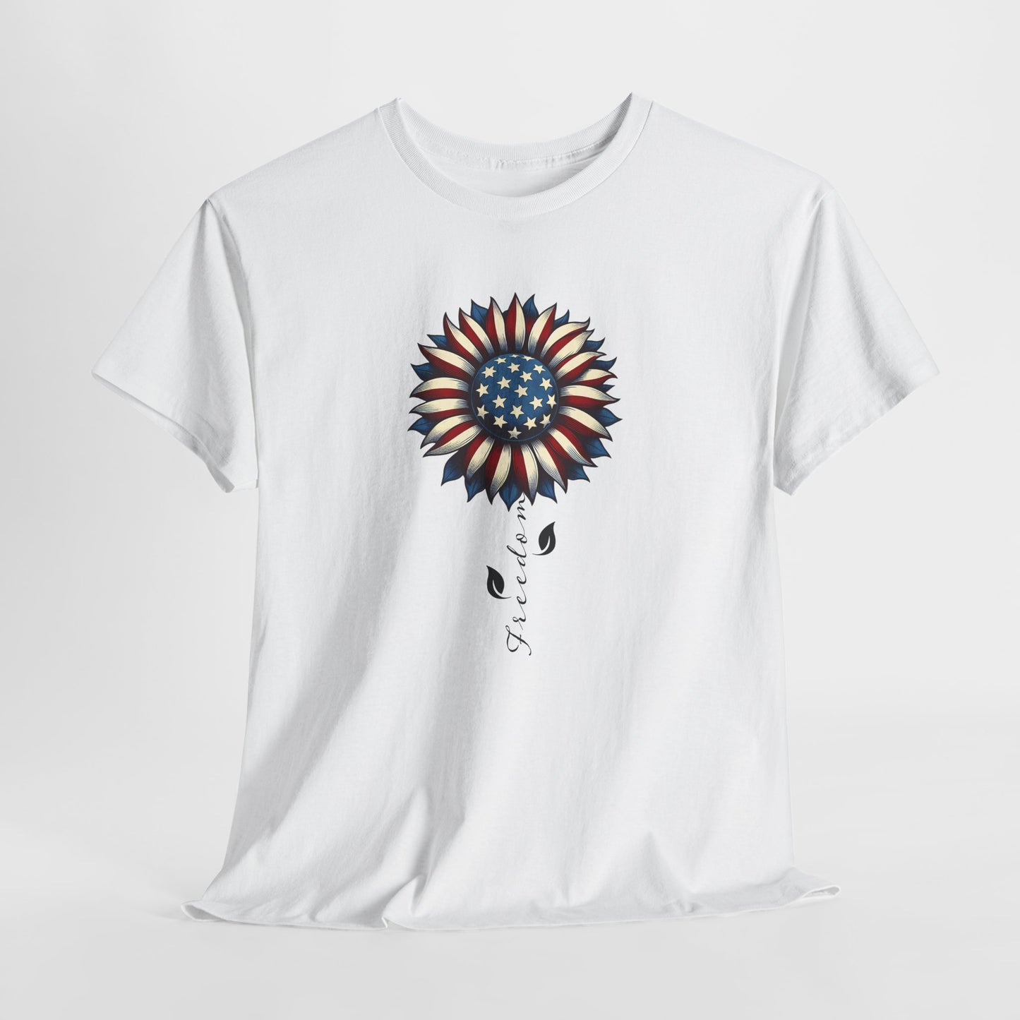 Freedom Sunflower T-Shirt - Patriotic Floral Tee