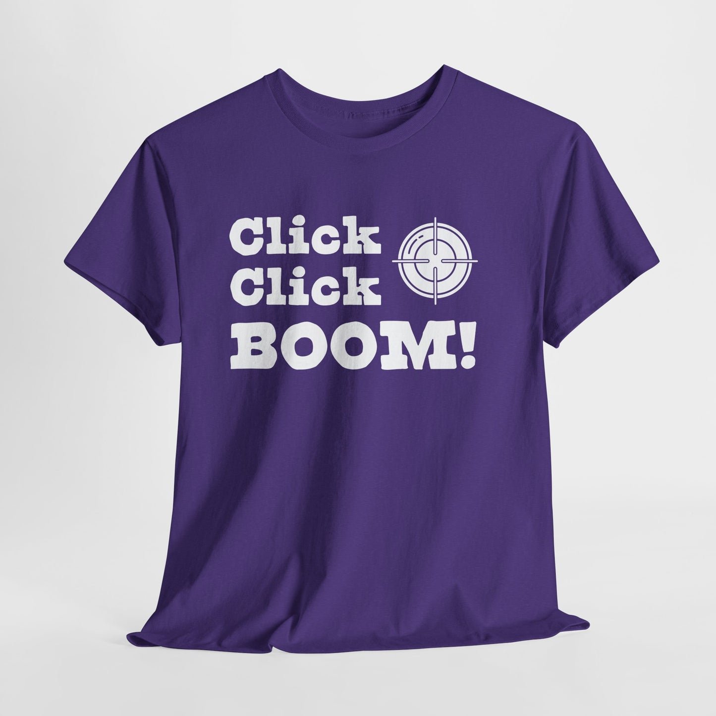 Click Click Boom T-Shirt - Gun Sight Graphic Tee