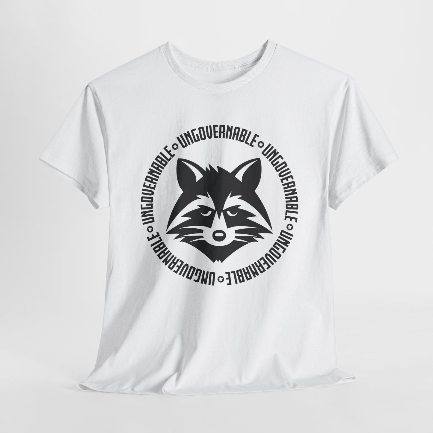 Ungovernable Raccoon T-Shirt - Rebellious Graphic Tee