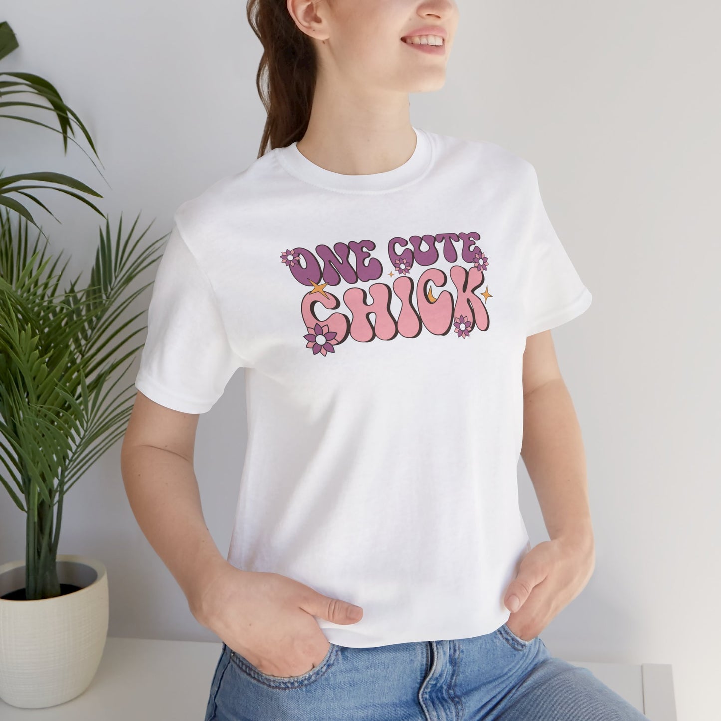 One Cute Chick T Shirt - Retro Graphic Tee